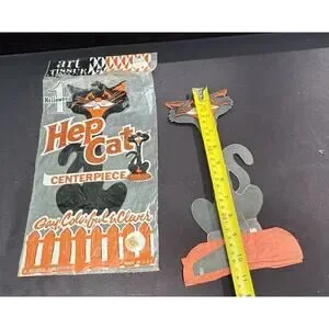 Beistle | Holiday | 96s Hep Cat Centerpiece Vtg Black Cat Halloween ...